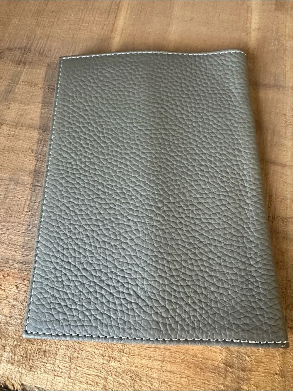 Parmigiani Fleurier Pebbled Leather Passport Holder Gray Swiss Luxury